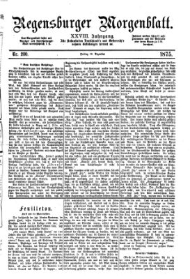 Regensburger Morgenblatt Freitag 10. Dezember 1875