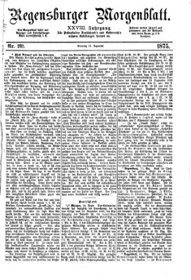 Regensburger Morgenblatt Sonntag 12. Dezember 1875