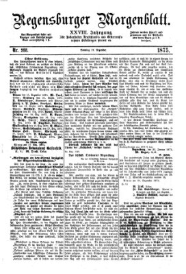 Regensburger Morgenblatt Sonntag 19. Dezember 1875