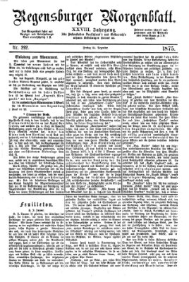 Regensburger Morgenblatt Freitag 24. Dezember 1875