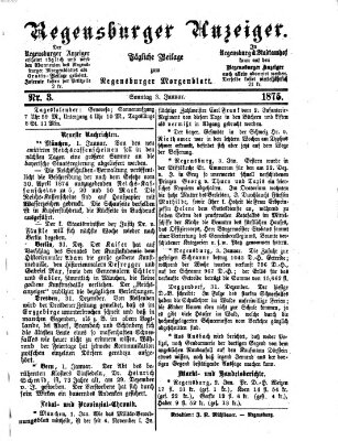 Regensburger Anzeiger Sonntag 3. Januar 1875