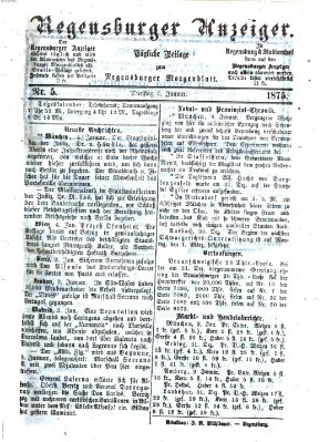 Regensburger Anzeiger Dienstag 5. Januar 1875