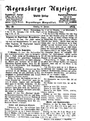 Regensburger Anzeiger Dienstag 19. Januar 1875