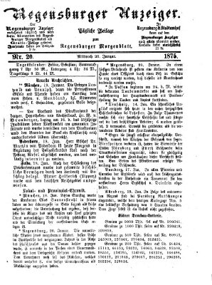 Regensburger Anzeiger Mittwoch 20. Januar 1875