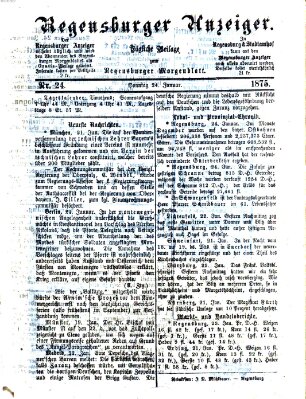 Regensburger Anzeiger Sonntag 24. Januar 1875