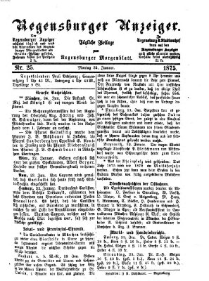 Regensburger Anzeiger Montag 25. Januar 1875