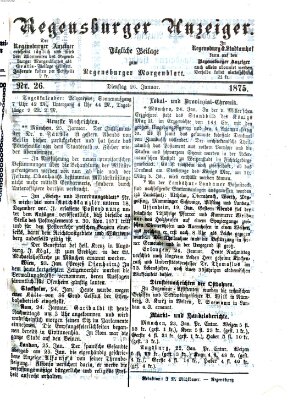 Regensburger Anzeiger Dienstag 26. Januar 1875