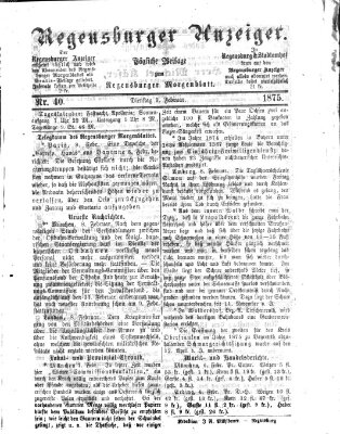 Regensburger Anzeiger Dienstag 9. Februar 1875