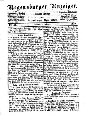 Regensburger Anzeiger Samstag 13. Februar 1875