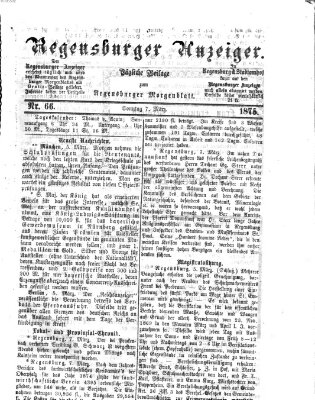 Regensburger Anzeiger Sonntag 7. März 1875