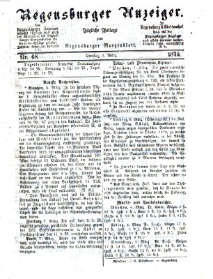 Regensburger Anzeiger Dienstag 9. März 1875