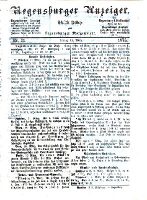 Regensburger Anzeiger Freitag 12. März 1875