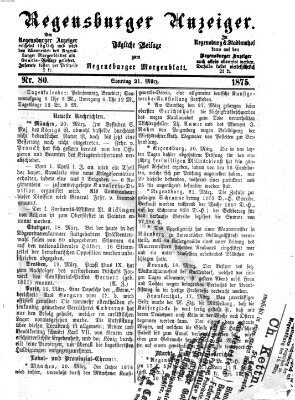 Regensburger Anzeiger Sonntag 21. März 1875