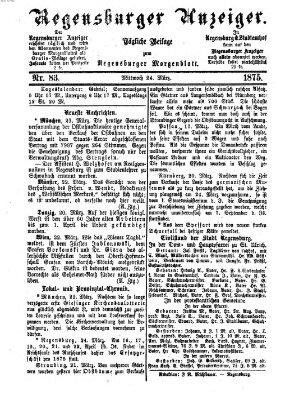 Regensburger Anzeiger Mittwoch 24. März 1875