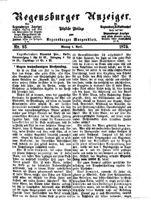 Regensburger Anzeiger Montag 5. April 1875