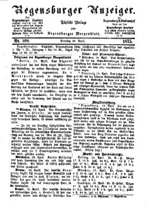 Regensburger Anzeiger Dienstag 20. April 1875