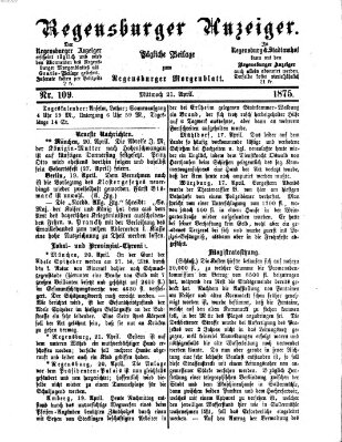 Regensburger Anzeiger Mittwoch 21. April 1875