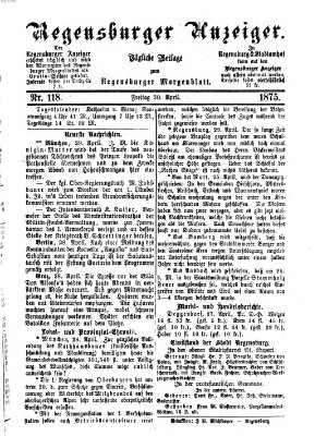 Regensburger Anzeiger Freitag 30. April 1875