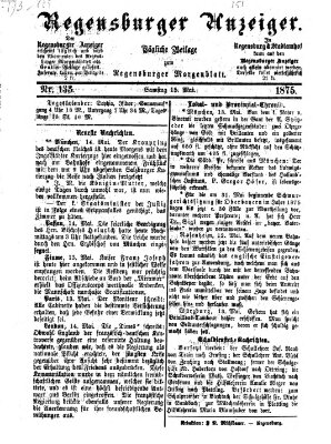 Regensburger Anzeiger Samstag 15. Mai 1875