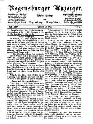 Regensburger Anzeiger Sonntag 23. Mai 1875