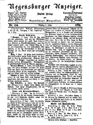 Regensburger Anzeiger Montag 7. Juni 1875