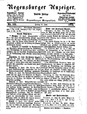 Regensburger Anzeiger Freitag 18. Juni 1875