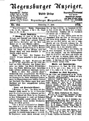 Regensburger Anzeiger Donnerstag 17. Juni 1875