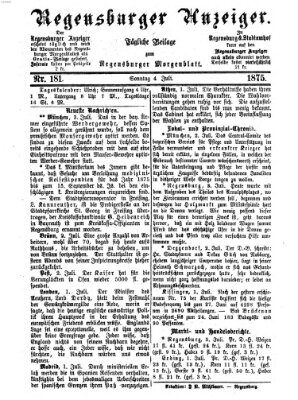 Regensburger Anzeiger Sonntag 4. Juli 1875