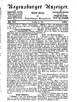 Regensburger Anzeiger Samstag 10. Juli 1875