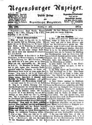 Regensburger Anzeiger Dienstag 13. Juli 1875