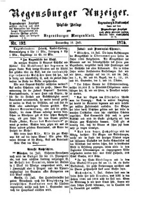 Regensburger Anzeiger Donnerstag 15. Juli 1875