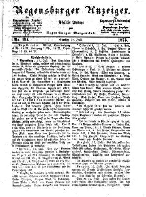 Regensburger Anzeiger Samstag 17. Juli 1875