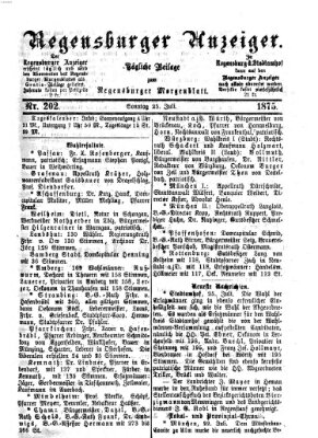 Regensburger Anzeiger Sonntag 25. Juli 1875