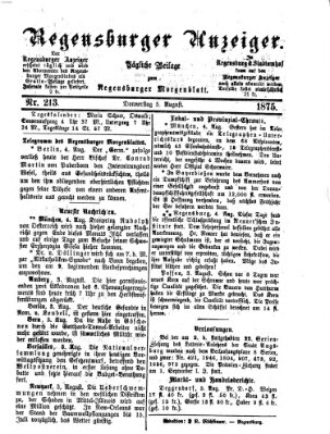 Regensburger Anzeiger Donnerstag 5. August 1875