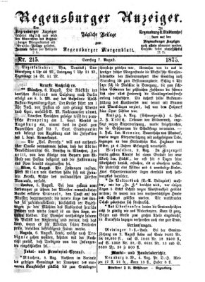 Regensburger Anzeiger Samstag 7. August 1875