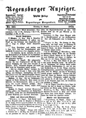 Regensburger Anzeiger Sonntag 15. August 1875