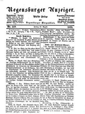 Regensburger Anzeiger Freitag 20. August 1875