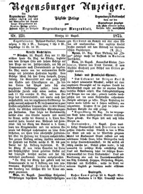 Regensburger Anzeiger Montag 23. August 1875