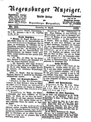 Regensburger Anzeiger Donnerstag 26. August 1875