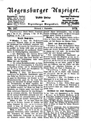 Regensburger Anzeiger Mittwoch 8. September 1875