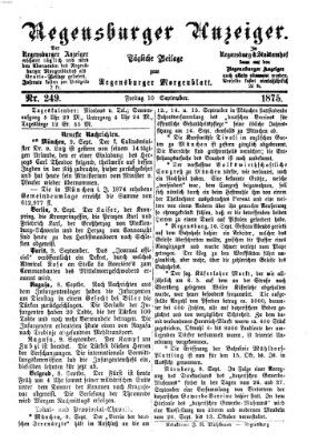 Regensburger Anzeiger Freitag 10. September 1875