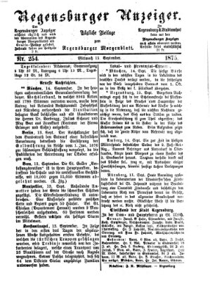 Regensburger Anzeiger Mittwoch 15. September 1875