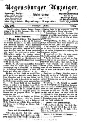 Regensburger Anzeiger Sonntag 24. Oktober 1875