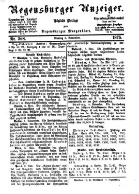 Regensburger Anzeiger Montag 8. November 1875