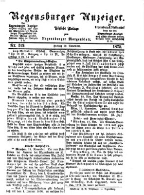 Regensburger Anzeiger Freitag 19. November 1875