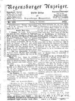 Regensburger Anzeiger Dienstag 23. November 1875