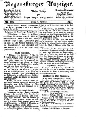 Regensburger Anzeiger Freitag 26. November 1875