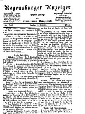 Regensburger Anzeiger Samstag 18. Dezember 1875