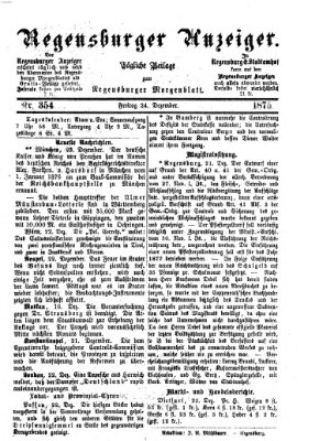 Regensburger Anzeiger Freitag 24. Dezember 1875