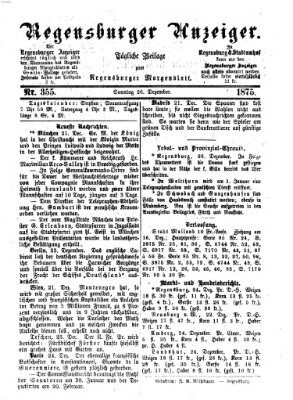 Regensburger Anzeiger Sonntag 26. Dezember 1875